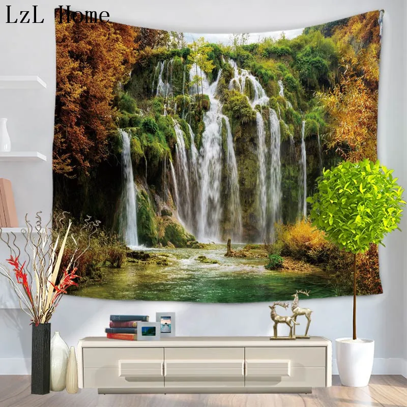 LzL Home 3d Polyester Beautiful Natural Scenery Mandala Tapestry