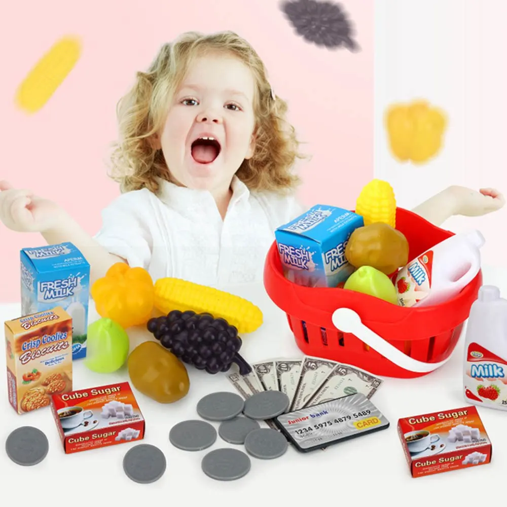 Дети кассовый аппарат Игрушка ролевые игры Набор еда покупки развивающие игрушки Детские Моделирование супермаркет Детские Классические игрушки