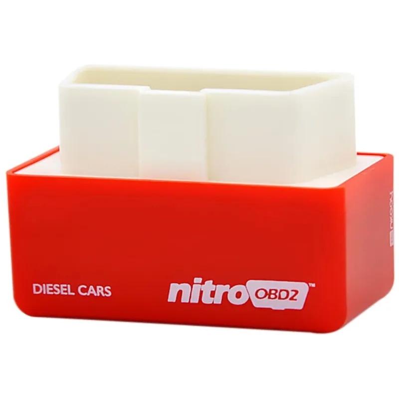 NitroOBD2 полный чип тюнинговая коробка для бензиновых дизельных автомобилей Nitro OBD2 разъем и привод OBDII интерфейс с розничной коробкой 9449 Новинка - Color: Red