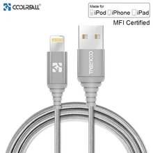 Câble USB Coolreall MFi Lightning pour iPhone X 8 7 6S 6plus 5S SE 5 charge rapide pour iPhone câble de chargeur câbles de téléphone portable(China)