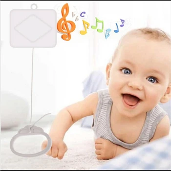 

High Quality New Pull String Cord Music Box White Baby Bed Bell Kids Toy Random Songs Best Selling