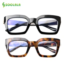 SOOLALA квадратная защита от синего излучения, компьютерные очки для мужчин, защита от излучения, синий светильник, блокирующие очки для женщин, Gafas Protecci N Ordenador