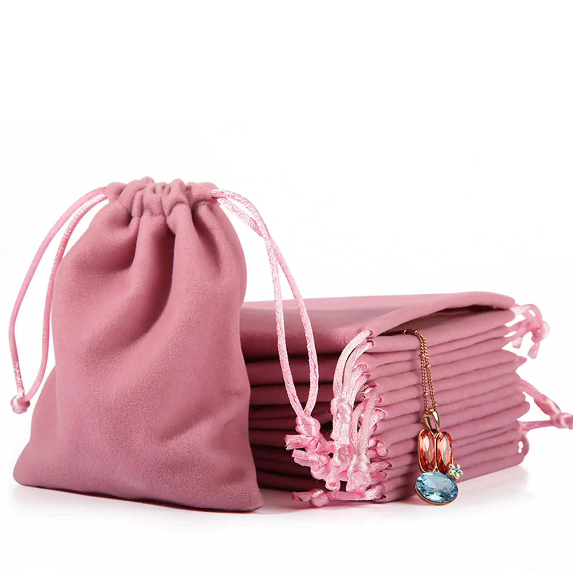jewelry pouches jewelries organizer storage bag flannel velvet bag packaging bags