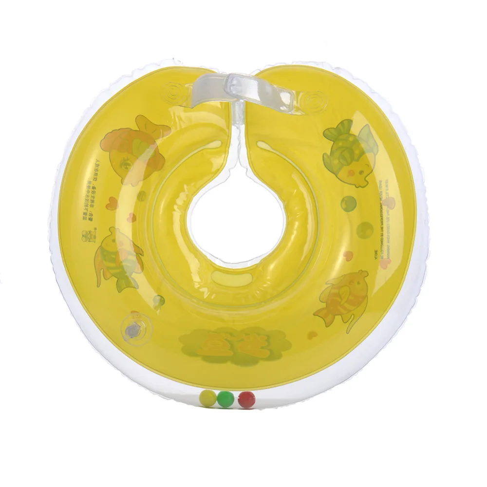 Ребенка двойной поручень Дизайн плавание двойной воздушный шар Структура надувных кольца шеи купальный протектор бассейн аксессуары