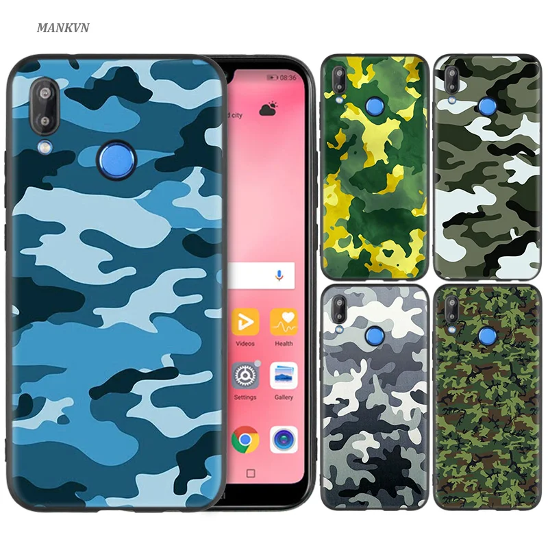 

Silicone Case Cover for Huawei P20 P10 P9 P8 Lite Pro 2017 P Smart+ 2019 Nova 3i 3E Phone Cases Camouflage Pattern Camo military