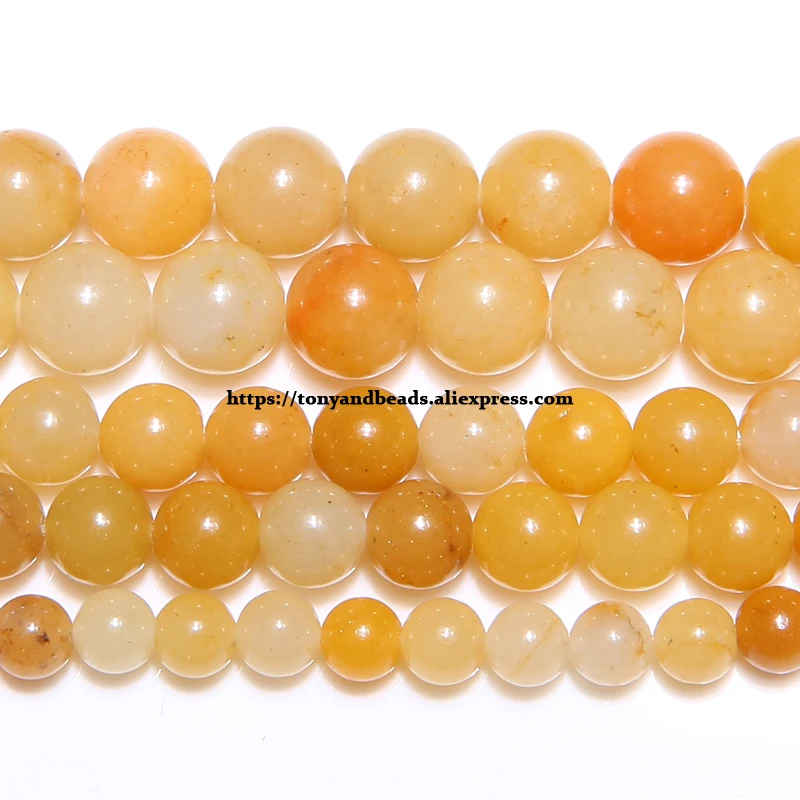 

Free Shipping Natural Stone Yellow Aventurine Gem Beads 15" Strand 6 8 10mm Pick Size For Jewelry Making No.JD15