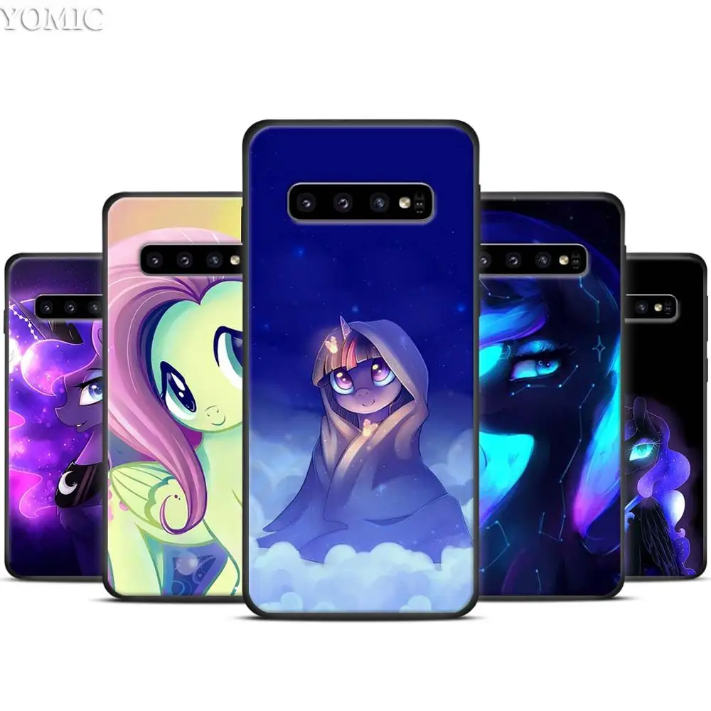 

Magic My Little Pony Black Silicone Case for Samsung Galaxy S10 S10e S8 S9 Plus S7 A40 A50 A70 Note 8 9 Soft Cover Case