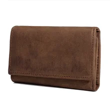 Винтажный кошелек для ключей из натуральной кожи, мужской брелок на молнии, чехол для ключей, сумка для мужчин, держатель для ключей, органайзер для ключей, многофункциональный кошелек для монет