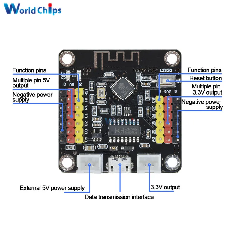 Плата ESP8285 CH340 CH340G для разработки Интернета вещей с Wi Fi на замену ESP8266 Φ