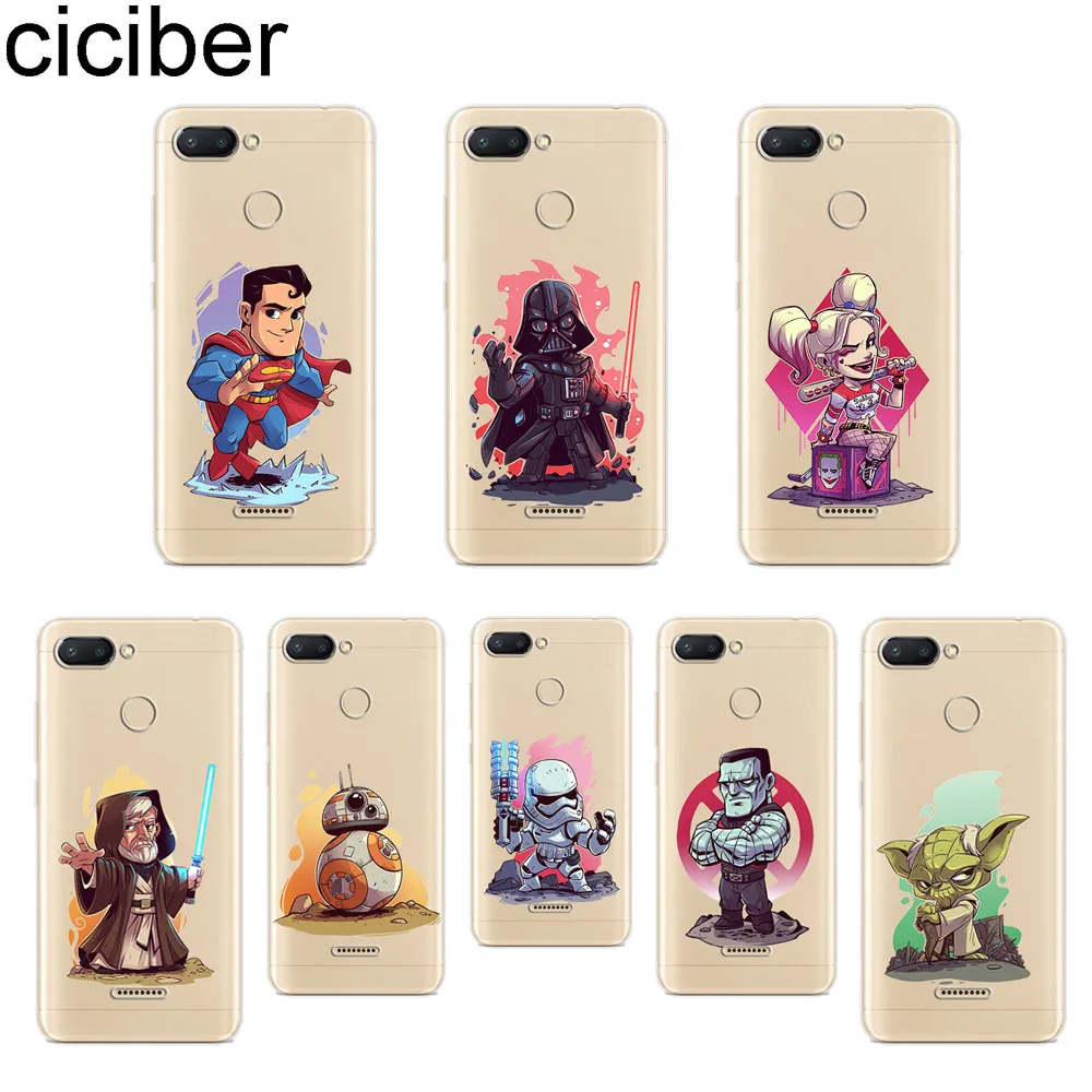 

ciciber Star Wars Coque for Xiaomi Redmi 6 5 4 3 A X S Pro Plus S2 Soft TPU Phone Cases for Redmi Note 7 6 5 4 3 X A Pro Cover