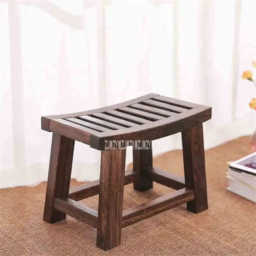 Портативный современный китайский стул из древесины пауловнии из массива дерева азиатская традиционная мебель для гостиной Маленькая деревянная скамейка низкий стул