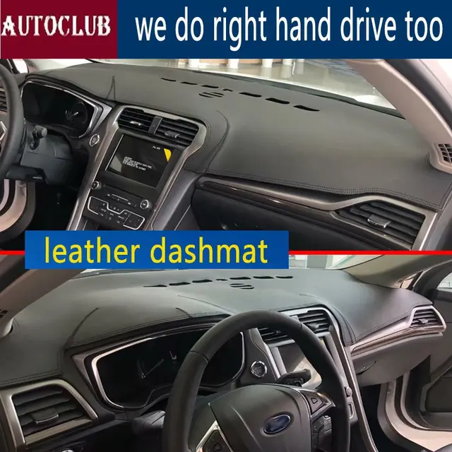 For Ford Fusion Mondeo Mk V 2017 2018 Leather Dashmat Dashboard For Ford Fusion Mondeo Mk V 2017 2018 Leather Dashmat Dashboard Cover Car Pad Dash Mat Sunshade Carpet 2016