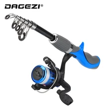 DAGEZI Carbon Fiber Rod Superhard Ice Fishing Rod Combo Full Equipment Fishing Rod Gear With Fishing Reel Fishing Sort out set De Pesca