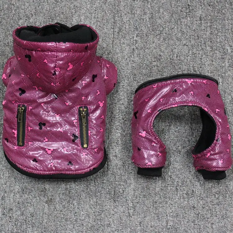 Autumn winter new dogs cats fashion jumpsuits apparel doggy warm soft tracksuits Removable puppy overcoat pet