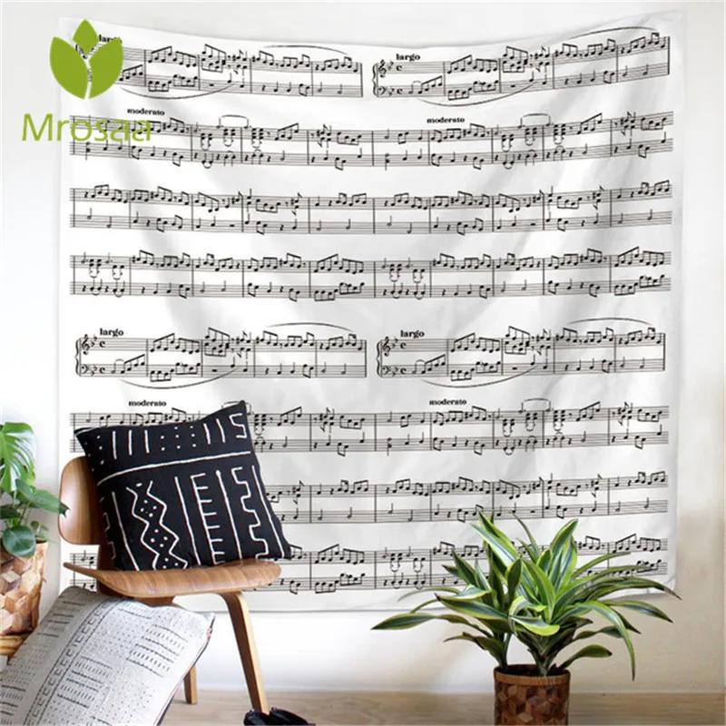 

Nordic Music Style Hanging Wall Tapestry Guitar MusicNote Carpet Beach Picnic Throw Rug Blanket Camping Tent Travel Sleeping Pad