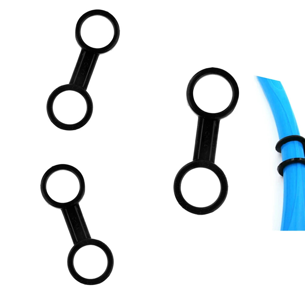 MagiDeal Pack of 2 Dual Loop Silicone Snorkel Keeper Retainer for