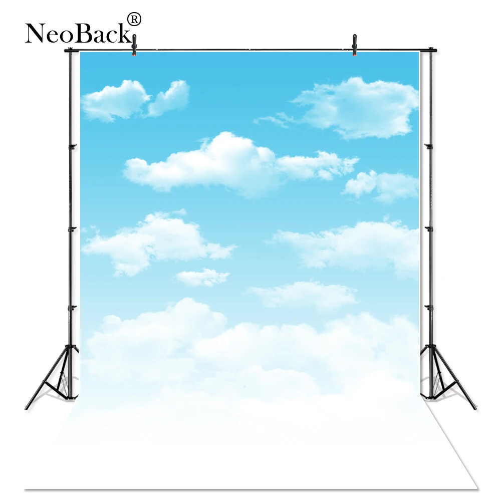 

NeoBack White Cloud Blue Sky Photography Backdrops Children Outdoor Photo Studio Background 5x7ft fundos da fotografia A1045