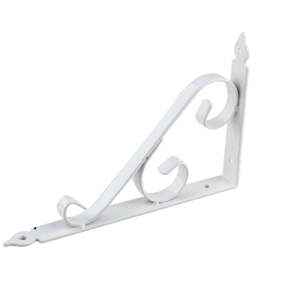 

2 Pcs No Rust Wall Mounted Stands Fixed Home Use Multifuntional Metal L Shaped Easy Installation Tripod Support Triangular Shelf