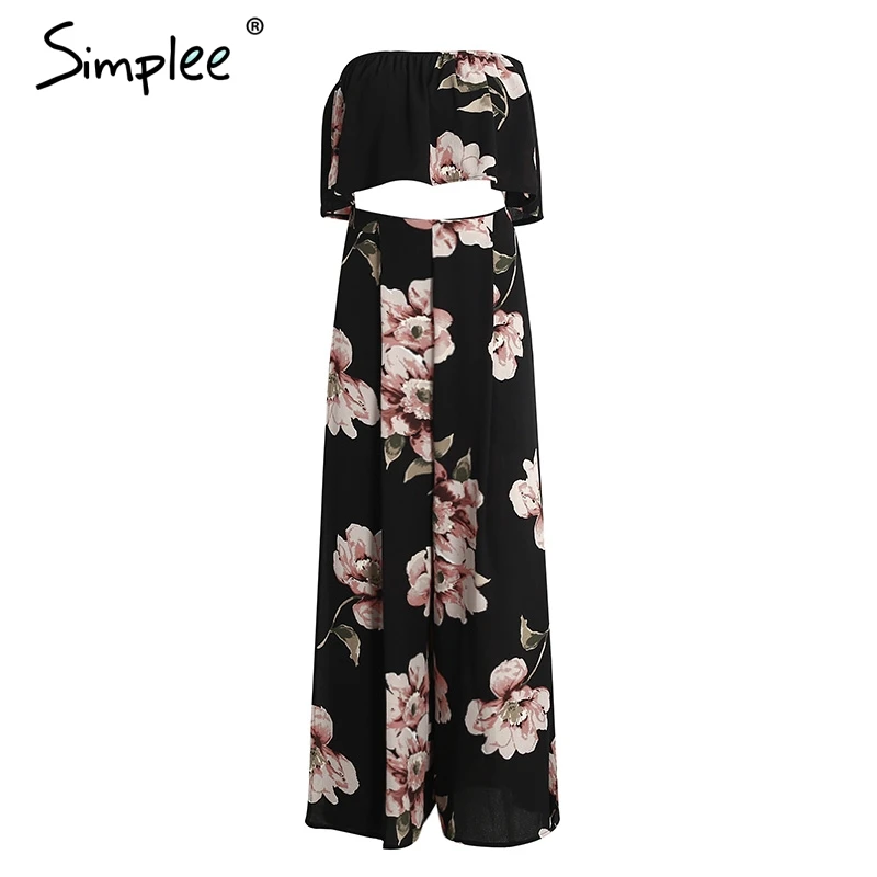 Aliexpress.com : Buy Simplee Boho print chiffon jumpsuit