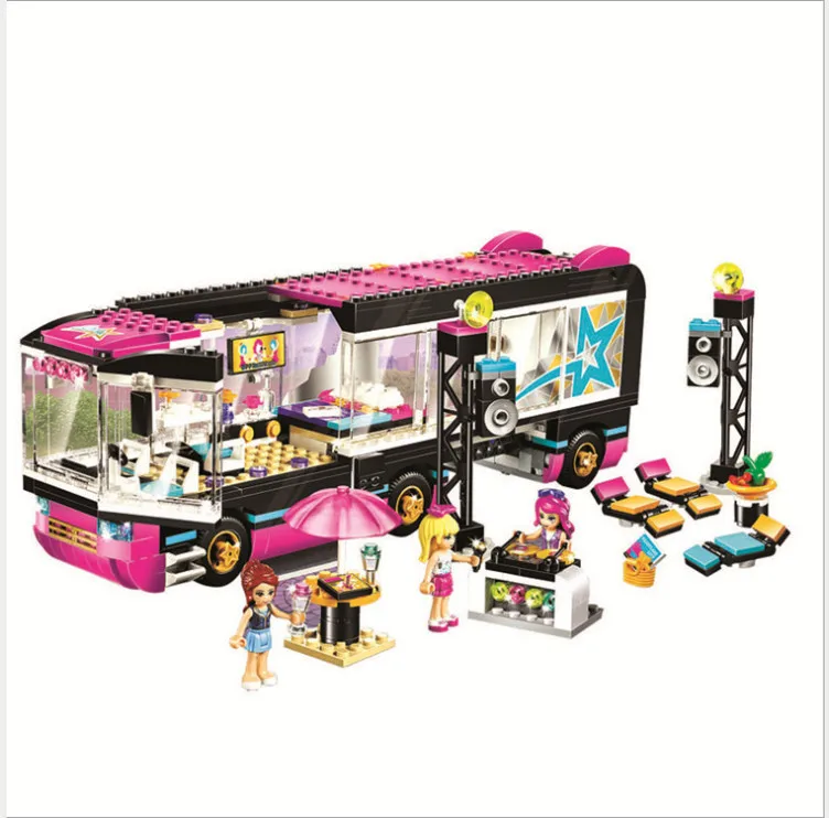 

Building Blocks 10407 684Pcs Friends Pop Star Tour Bus 41106 Model Compatible Legoed Figure Educational Toys For Children Gifts