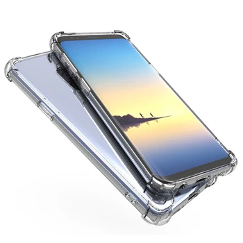 

50pcs Hard Acrylic Back TPU Cover For Samsung S10 E 5G S9 S8 Plus Note 9 8 A70 A60 A50 A40 A30 A20 M30 M20 M10 Air Cushion Case