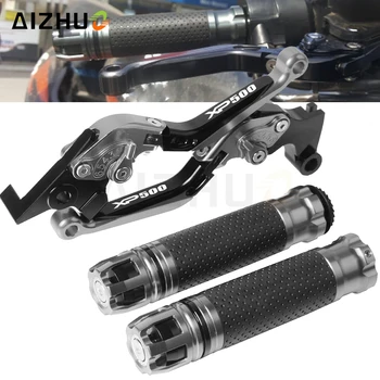 

Motorcycle Brake Clutch Lever Extendable+Handle Grips Handlebar For YAMAHA XP500 XP 500 2010 2011