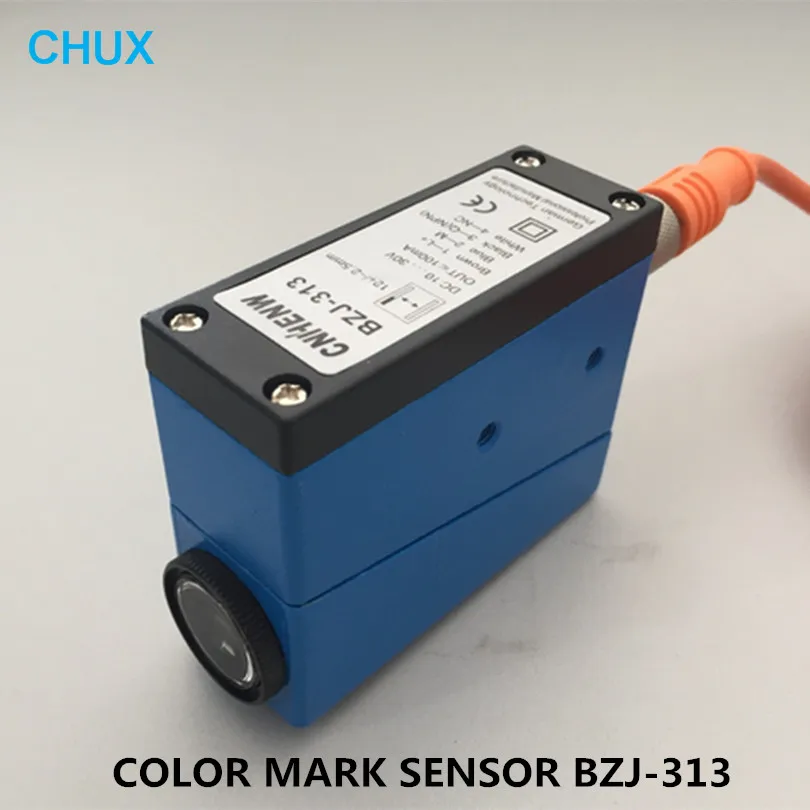Цвет Mark Сенсор BZJ-313 с разъемом упаковка машина индуктора 10-30 В DC Напряжение проверки фотоэлектрические глаза Знаки