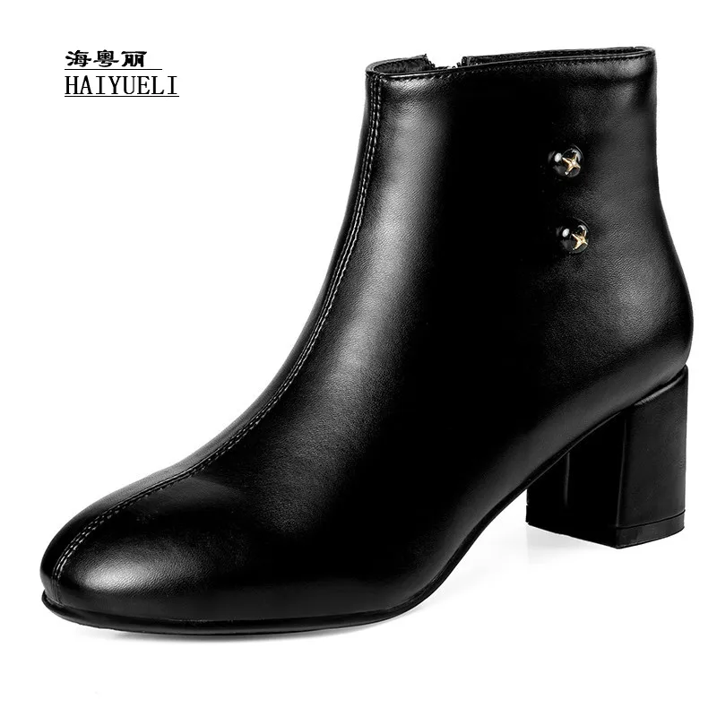 

Fashion Women's Shoes Autumn Winter Boots Thick Heel High Heels Shoes Ankle Boots