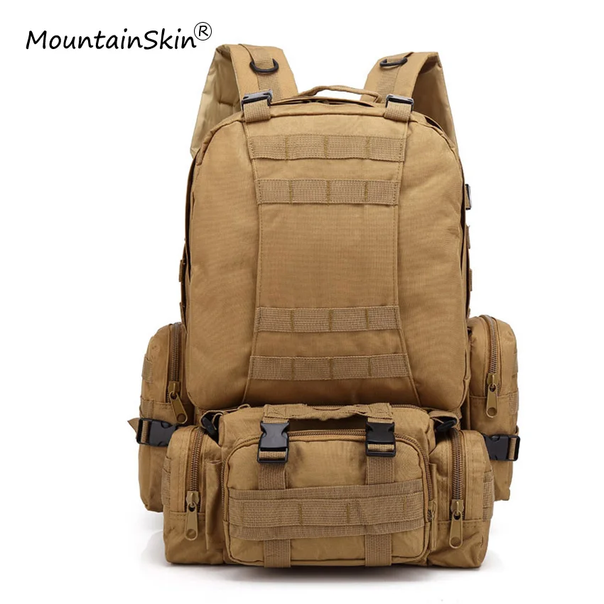 

Mountainskin Men Women Military Backpacks Fashion Combination Men Bag Travel Tactical Nylon Waterproof Bags Men Brand LA762