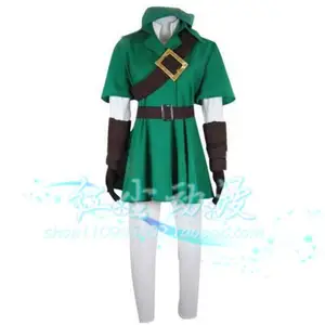 Anime The Legend Of Zelda Cos Breath Of The Wild Link Costume Dress Whole Set Suit For Halloween Carnival Cosplay Costume
