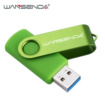 

WANSENDA Usb 3.0 USB Flash Drive Metal Pen Drive 8GB 16GB 32GB 64GB 128GB 256GB Pendrives Rotation USB Memory Stick