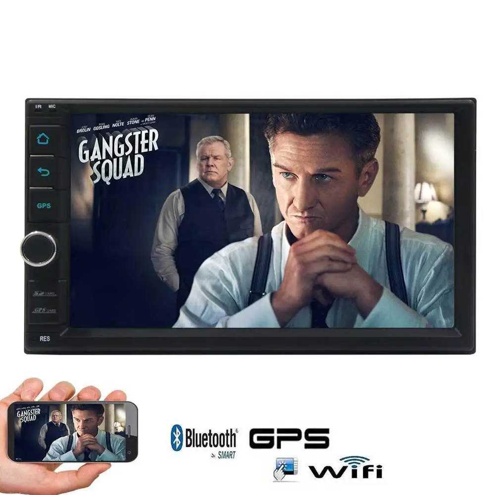 Top Android 6.0 Car Stereo Double 2 Din GPS Navigation Car Deck Radio In Dash Head unit Support Bluetooth/WiFi/OBD2/Mirrorlink/SWC 2