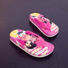 Crianças de verão meninas Minnie princesa Chinelos de praia PVC Não-slip flip flop 2 cores XQ01