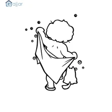 KAKUDER Wall Stickers Bathroom Cute Kids Shower Art Stickers For Tiles Glasses Wall Decal Art Home Decor DropshipingAug8