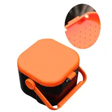 10*10*7,5 см Пластик 5 отсеков червь земляной приманка рыболовные снасти Box с зажимом для рыбалки, с двойным дном снасти Коробки