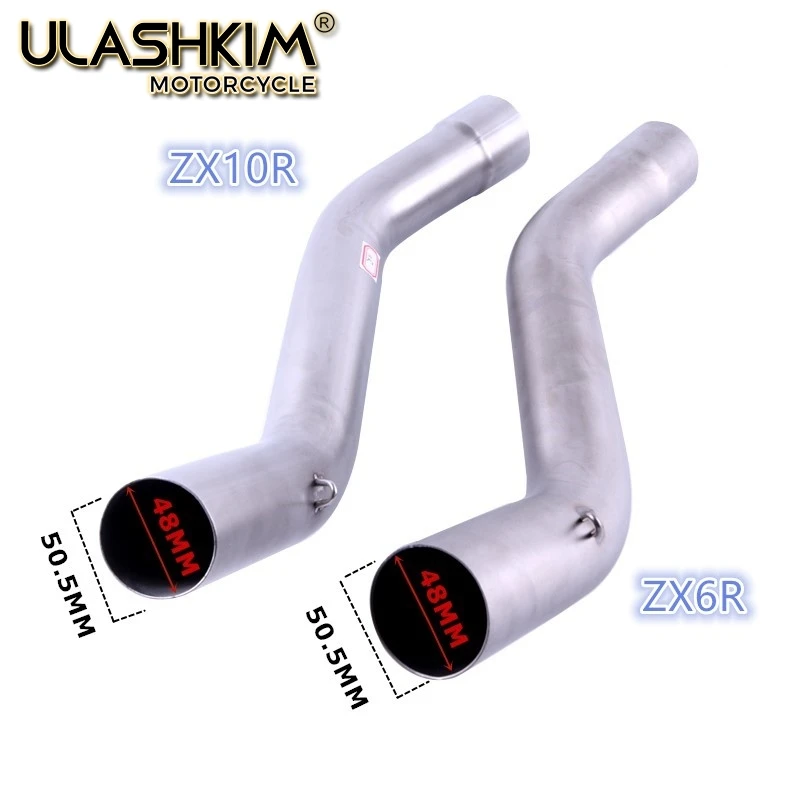 

Free shippping Motorcycle Exhaust Escape Muffler Middle Contact Slip on For KAWASAKI ZX 10R ZX10R ZX-10R 2008 2009 2010 Q