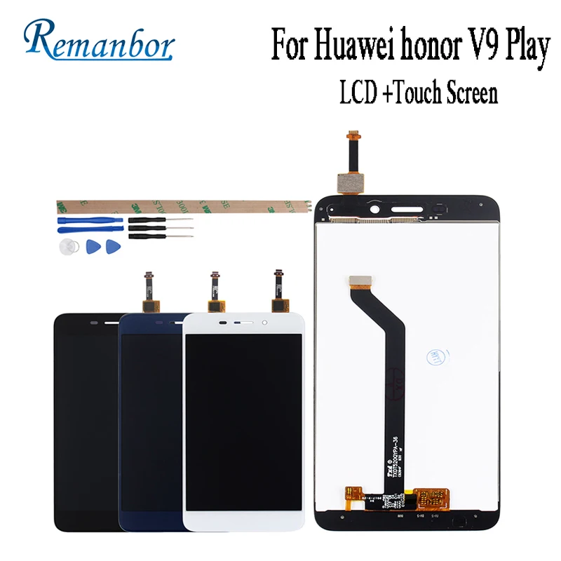 

Remanbor For Huawei honor V9 Play LCD Display+Touch Screen 5.2" Assembly Phone Accessory For Huawei honor V9 Play+Tools+Adhesive