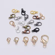 50pcs/lot Jewelry Findings Alloy Lobster Clasp Hooks For Jewelry Making Necklace bracelet Chain DIY Supplies Accessories