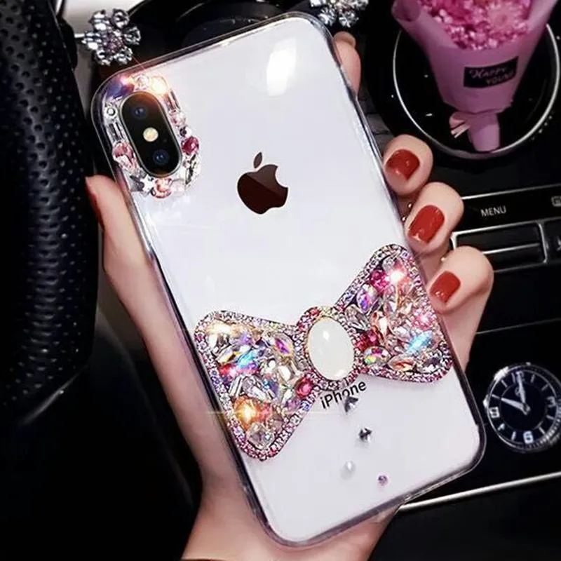 

for iPhone 11 Pro Max Case Xs Xr X 8 7 6 6s Plus Women Cover Cute Girly Design Butterfly Bling Sparkly Diamond Rhinestone