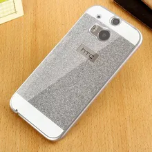 Para htc one m7 m8 m9 caso glitter ultrafino que bling telefone protetor rígido tampa traseira para htc m8 caso acessórios de luxo cristal