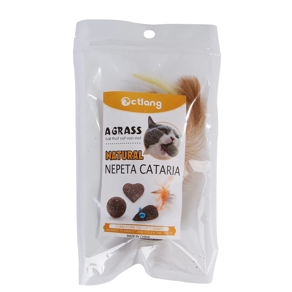 Cat Toy Catnip Ball Chicken Feather Shuttlecock Pet Cat Chewing Healthy Interactive Tease Toy Healthy and Non-toxic Toys Kittens (7)