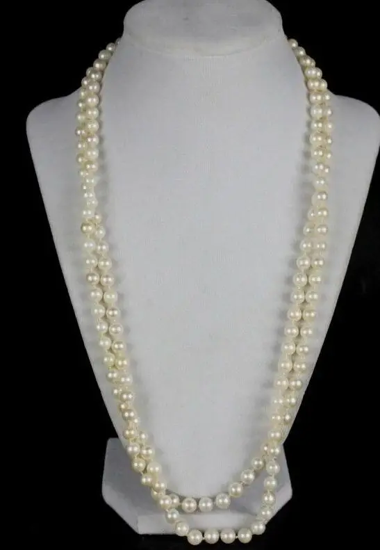 

9-10MM NATURAL ROUND SOUTH WHITE PEARL NECKLACE14KGP