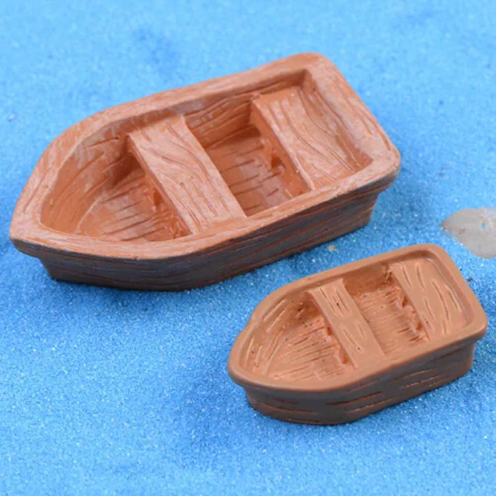 

1Pc Resin Boat Miniature Craft DIY Micro World Bonsai Garden Small Ornament Figurines Mini Landscape Decoration