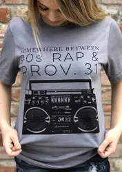 Новая женская футболка Летняя футболка с коротким рукавом радио принт где-то между 90 s рэп и ПРОВ 31 футболка повседневные женские топы