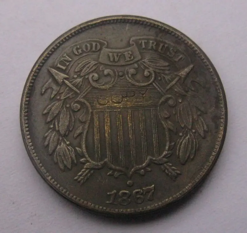 

Two Cent 1867 copy coins FREE SHIPPING
