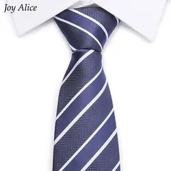 2018 качественный синий полосатый галстук см для мужчин 8 см Ширина классический деловой галстук для мужчин подходит для свадьбы и вечерние