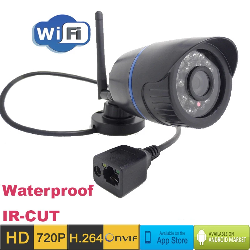   ip camera 720p HD Wifi cctv security waterproof wireless P2P weatherproof outdoor infrared mini Onvif H.264 IR Night Vision CAM 