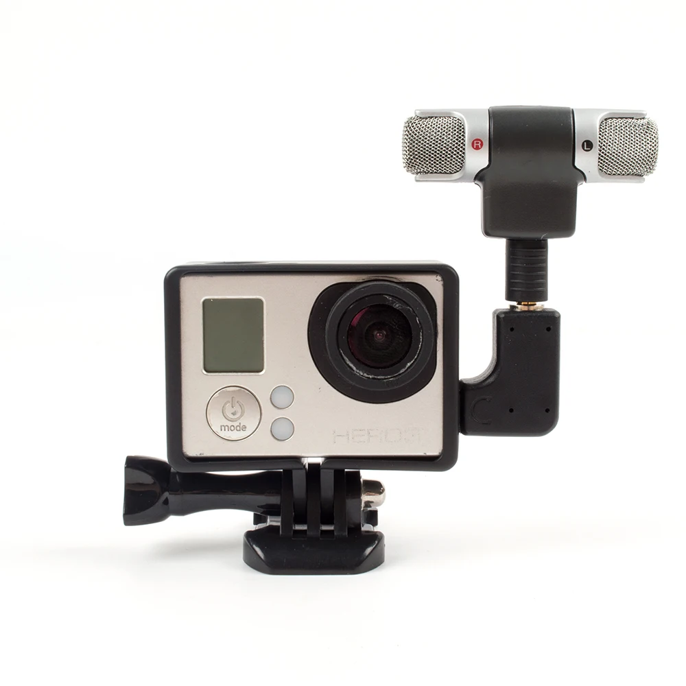Sheingka Mini Stereo Microphone For Gopro Hero 4 3 Accessories