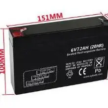 6V 7.2AH свинцово-кислотная Батарея VRLA аккумуляторные батареи вентильно регулируемых свинцово-кислотная батарея
