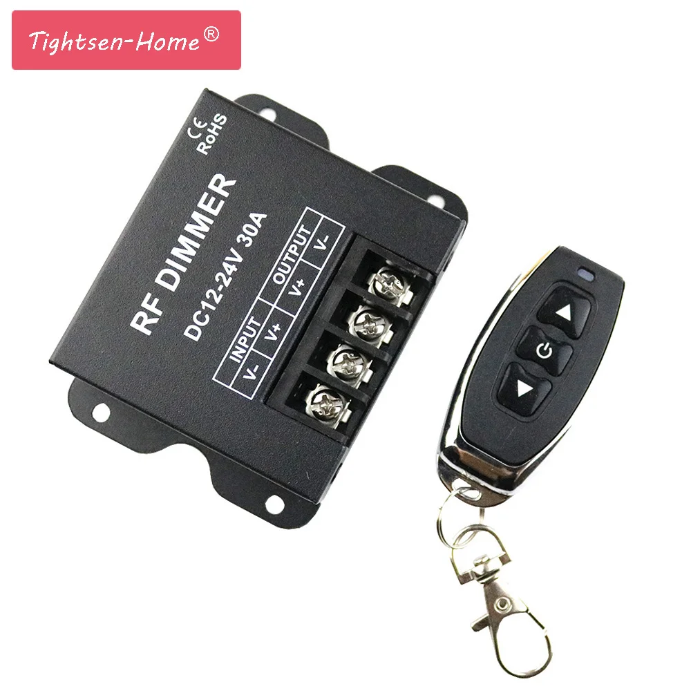12V RF LED Dimmer Wireless Brightness 3 Keys Remote Controller DC 12V- 24V 30A 360W 720W for 5050 3528 Single Color Strip Lights цена 12V RF LED Dimmer Wireless Brightness 3 Keys Remote Controller DC 12V- 24V 30A 360W 720W for 5050 3528 Single Color Strip Lights цены онлайн